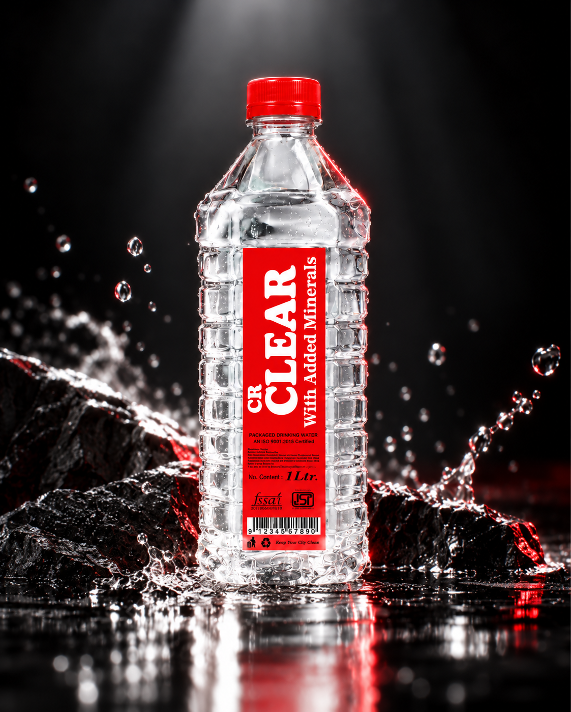 CR clear 500 ml on-the-go packaged drinking water bottle specification